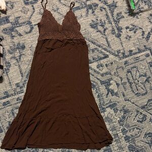 Brown Sleeveless Dress